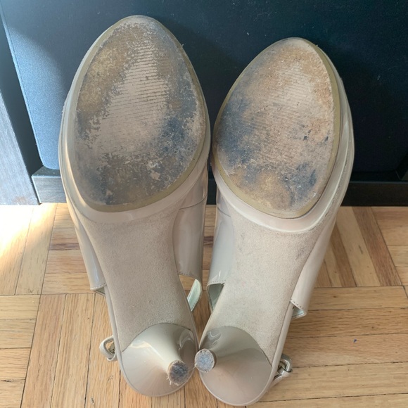 Nine West patent leather sling back heels Size 8.5 - Picture 5 of 7